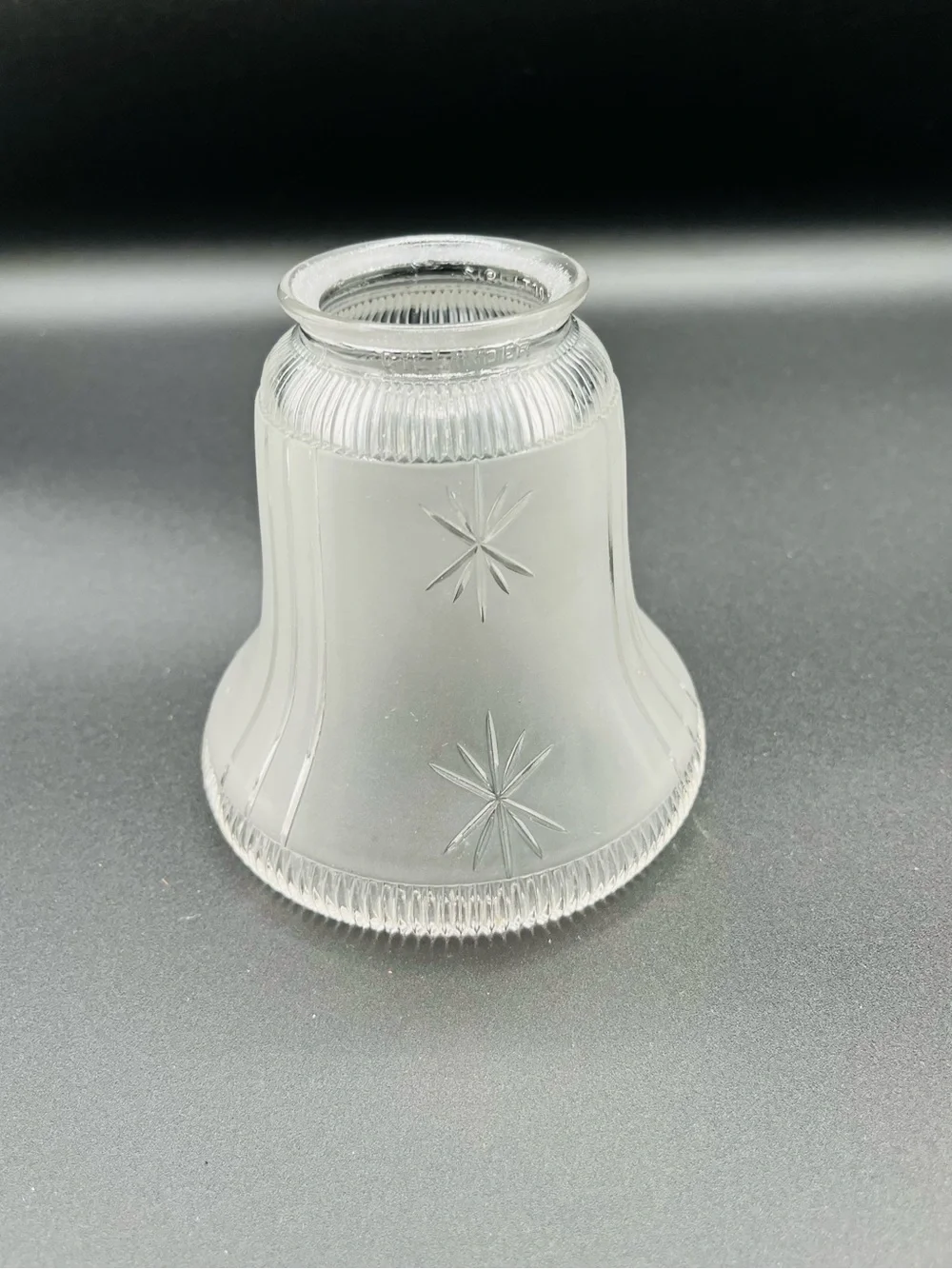 Frosted Glass Lamp Shade with Star Etchings